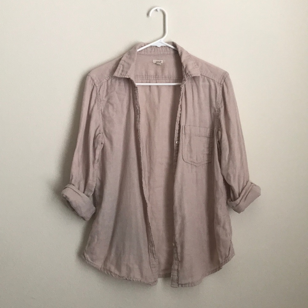 Aerie Boyfriend Muted Button Down